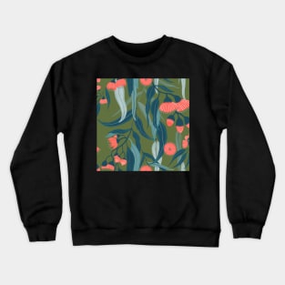 Eucalyptus flowers in pink and green Crewneck Sweatshirt